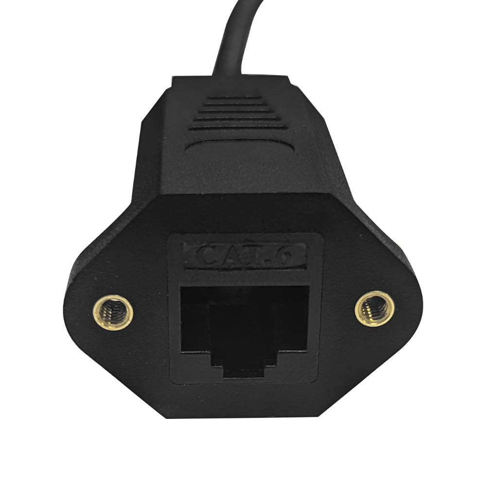 6 Inch RJ45 CAT6 Female to Female Adapter with Screw Holes (centered) - Image 3
