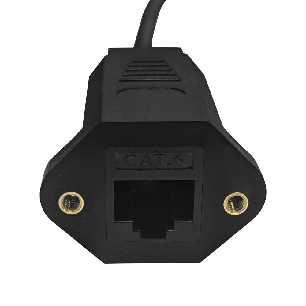 6 Inch RJ45 CAT6 Female to Female Adapter with Screw Holes - Image 3