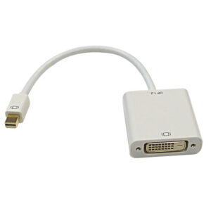 6 inch Mini-DisplayPort/Thunderbolt v1.2 Male to DVI Female Adapter, Active - White