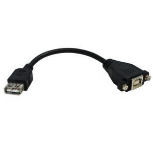 6 inch USB 2.0 B Female to A Female Adapter with Screw Holes