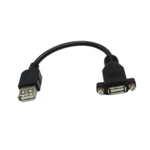 6 inch USB 2.0 A Female to A Female Adapter with Screw Holes