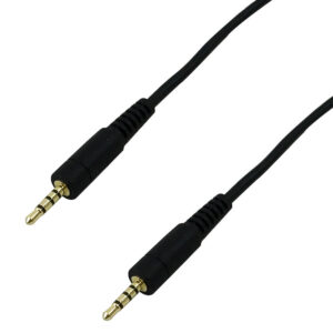 2.5mm 4C Male to Male Cable - Riser Rated CMR/FT4 - Black