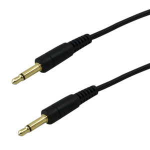 3.5mm Mono Male to Male Cable - Riser Rated CMR/FT4 - Black