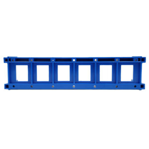 BIX 6-port Keystone Mounting Plate - Blue