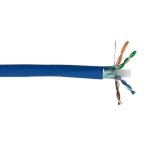 1000ft 4 Pair CAT6A 10Gig Solid Shielded CMR Bulk Cable – F/UTP