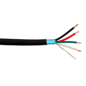 1000ft 4C 18AWG Stranded Control Cable - CMR Shielded - Black