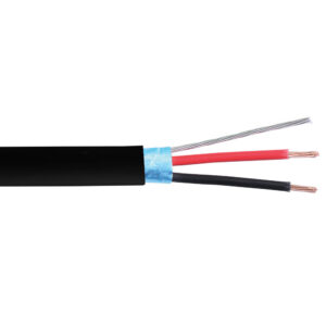 1000ft 2C 18AWG Stranded Control Cable - CMR Shielded - Black