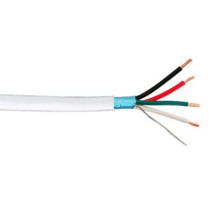 1000ft 4C 22AWG Stranded Shielded Control Cable - CMR Riser - White
