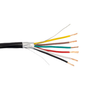 1000ft 6C 18AWG Stranded Control Cable - CMR Shielded - BLACK
