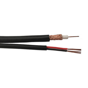 500ft RG59 20AWG BC 95% CCA Braid + 2C 18AWG CCA Siamese Bulk Cable CMR - Black