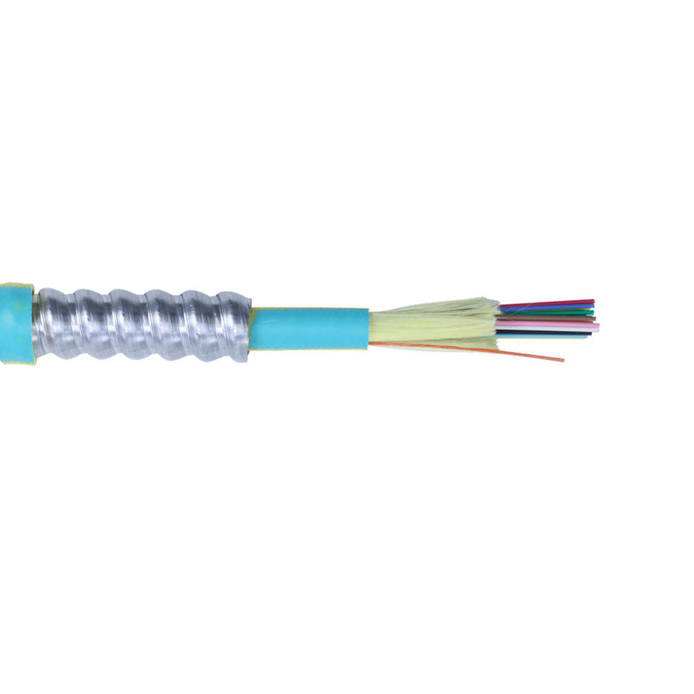 OM3 Multimode 50 Micron Armored (Corning ClearCurve) - OFCP Plenum Fiber Bulk Cable (per meter)