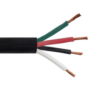 Flexible Electrical Cord Cable - 12AWG 4C SOOW 600V 90C - Black (Per Meter)