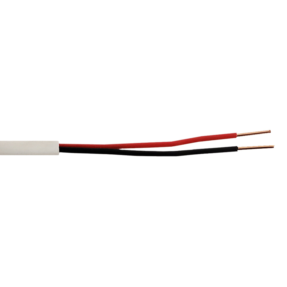 1000ft Station Z Quad Security Cable - 2C 22AWG Solid Cable CMR Riser - White