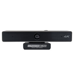 Phantom Cables Webcam 4K 3840x2160 @30fps with Microphone - USB 3.0 6ft Cable - Black