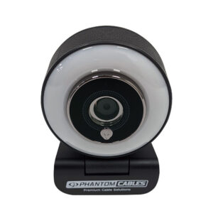 Phantom Cables Webcam 1920x1080p @30fps with Microphone & Light Ring - Black
