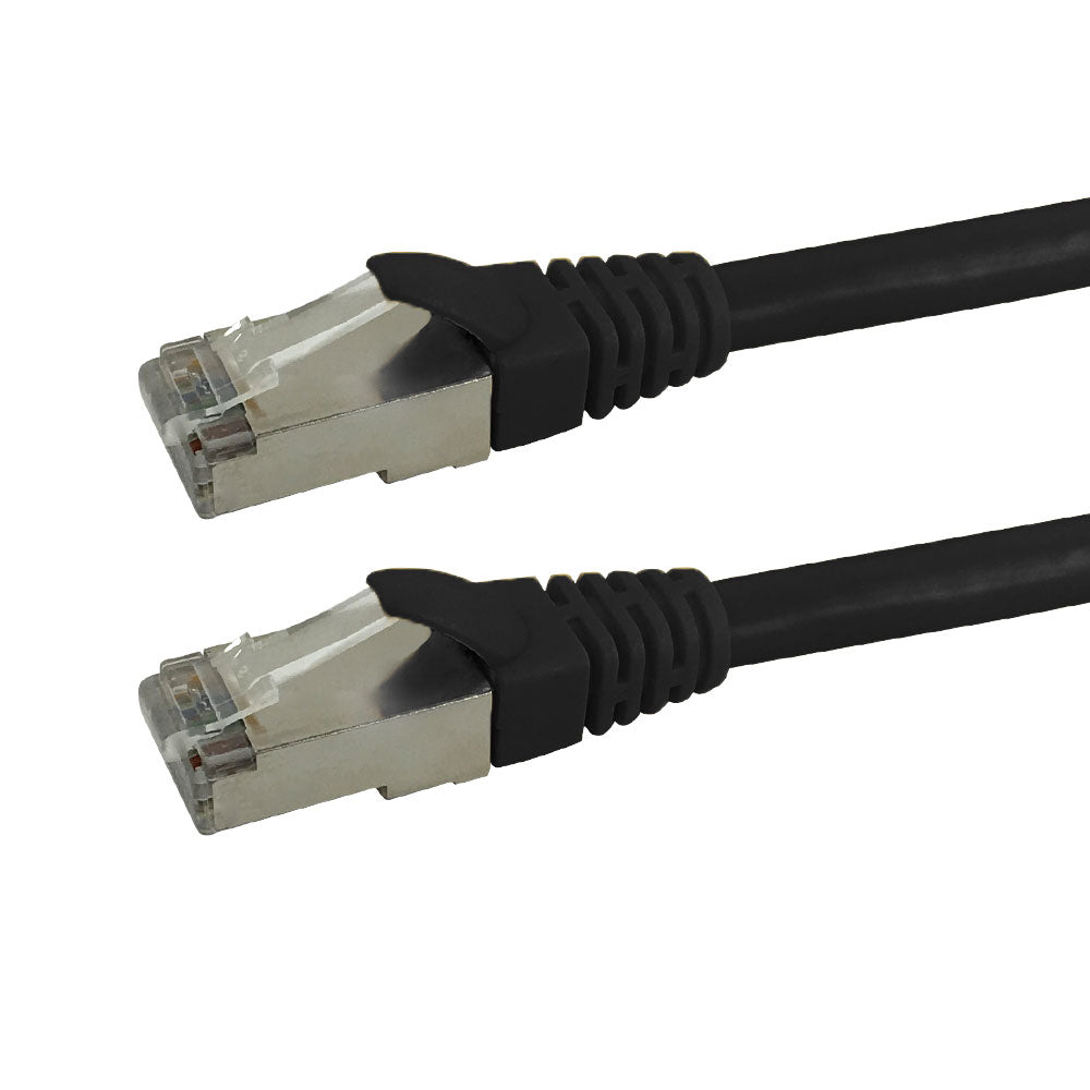 RJ45 CAT6A SSTP 10GB Long Length Shielded Patch Cable - Premium Fluke® Channel Certified - CMR Riser Rated