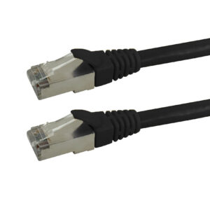 RJ45 CAT6A SSTP 10GB Molded Shielded Patch Cable - Premium Fluke® Patch Cable Certified - CMR Riser Rated