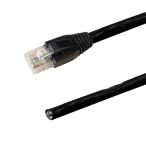 RJ45 to Blunt CAT6A Solid UTP Pigtail Cable - Molded Style Boot - CMR/FT4