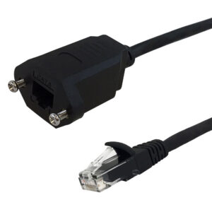 RJ45 CAT6 UTP Male to Panel Mount Female Cable FT4/CMR