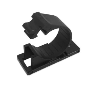 Cable Clamp, 15mm OD Cable, Self-Adhesive or Screw-Down - Black - Pack of 100