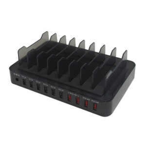 USB A 10-port SMART IQ power station - Black (5V/13.2A)