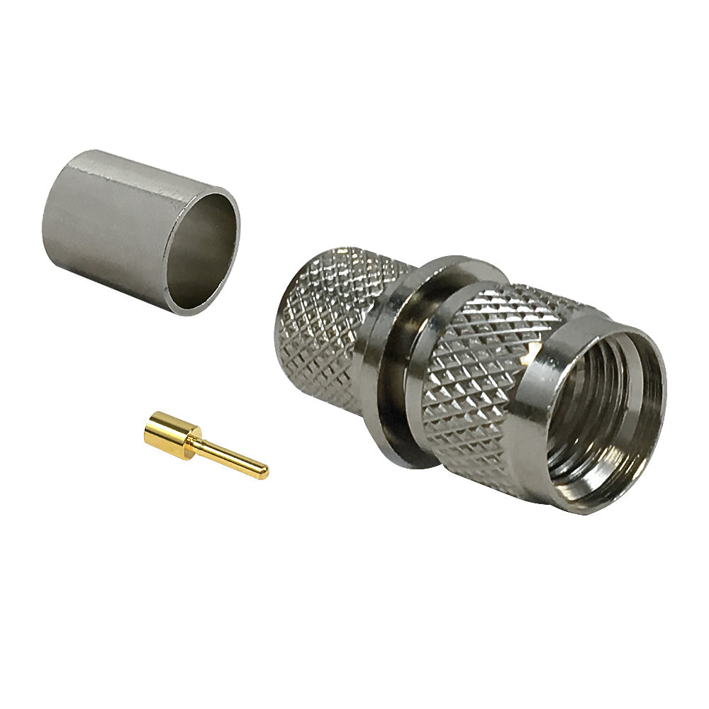 Mini-UHF Male Crimp Connector for RG8 (LMR-400) 50 Ohm
