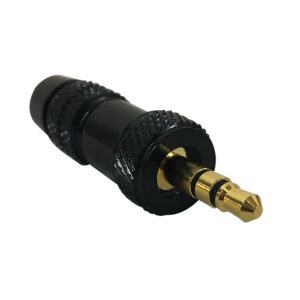 Premium 3.5mm Locking Stereo Male Solder Connector (6.3mm ID) - Black