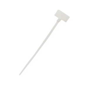 4 inch Flag Style Cable Tie (18lb) - UL94 V-2 Nylon 66 - Clear - Pack of 100