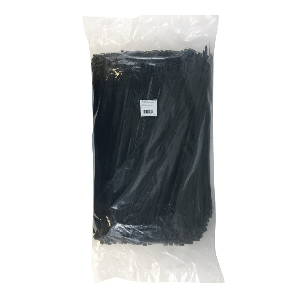 18 Inch Cable Tie (120lb) - UV & Weather Resistant Nylon 66 - Black - Image 2