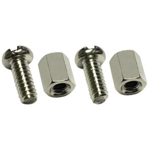 13mm Screws and Hex Nuts for Securing D-Cut Connectors to Patch Panels and Wall Plates