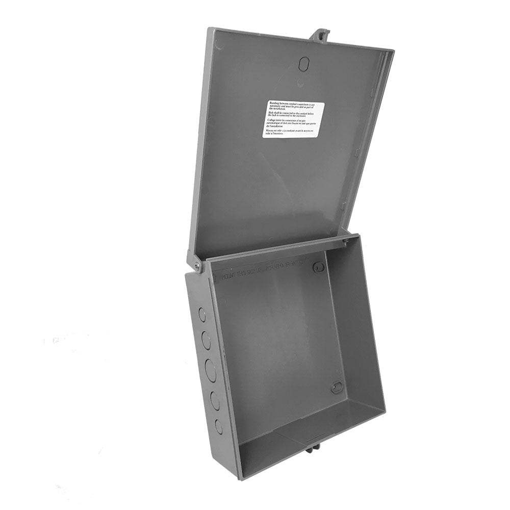 Enclosure Box 11" x 11" x 3.5", Indoor/Outdoor Non-Metallic, NEMA 3R Rated - Grey - Image 2