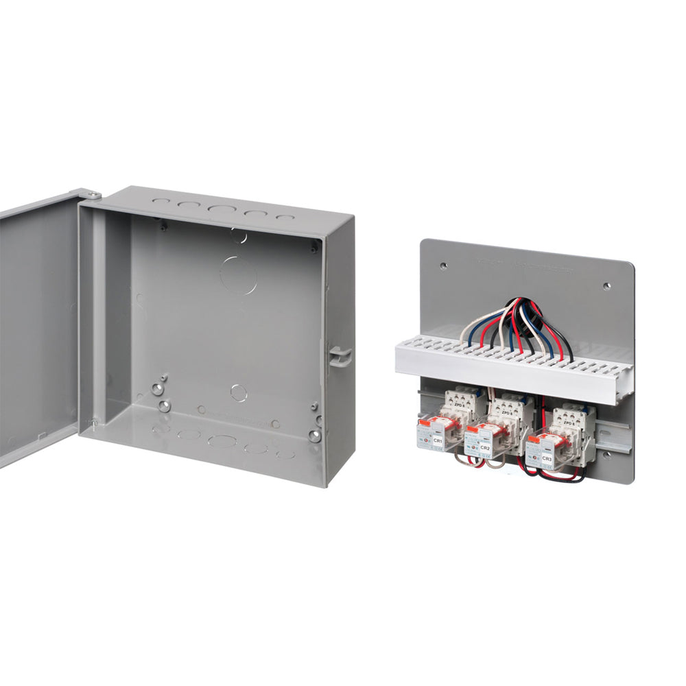 Enclosure Box 11" x 11" x 3.5", Indoor/Outdoor Non-Metallic, NEMA 3R Rated with Backplate - Grey - Image 2