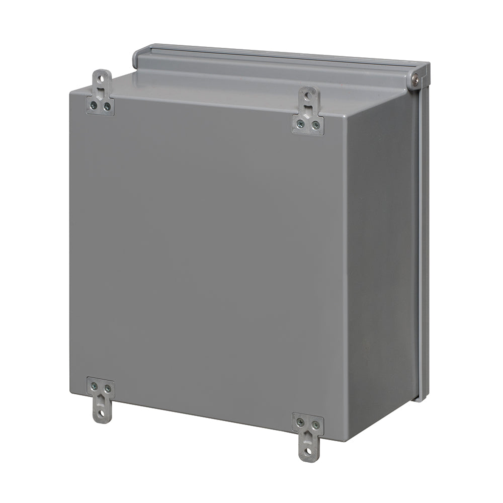 Enclosure Box 12" x 12" x 6", Indoor/Outdoor Non-Metallic, NEMA 3R Rated with Backplate - Grey - Image 3