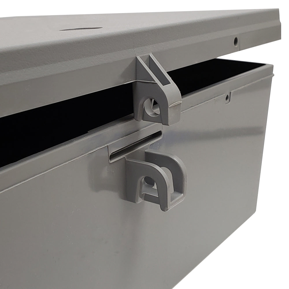 Enclosure Box 12" x 12" x 6", Indoor/Outdoor Non-Metallic, NEMA 3R Rated with Backplate - Grey - Image 5