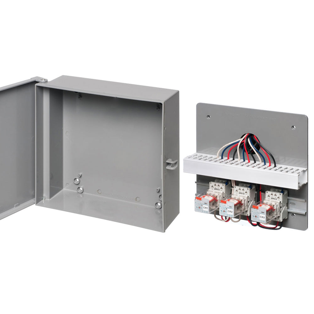 Enclosure Box 12" x 12" x 6", Indoor/Outdoor Non-Metallic, NEMA 3R Rated with Backplate - Grey - Image 4