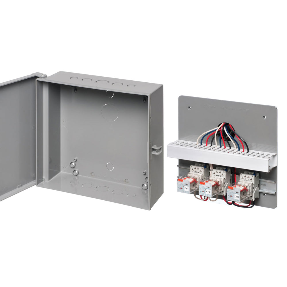 Enclosure Box 12" x 12" x 4", Indoor/Outdoor Non-Metallic, NEMA 3R Rated with Backplate - Grey - Image 2