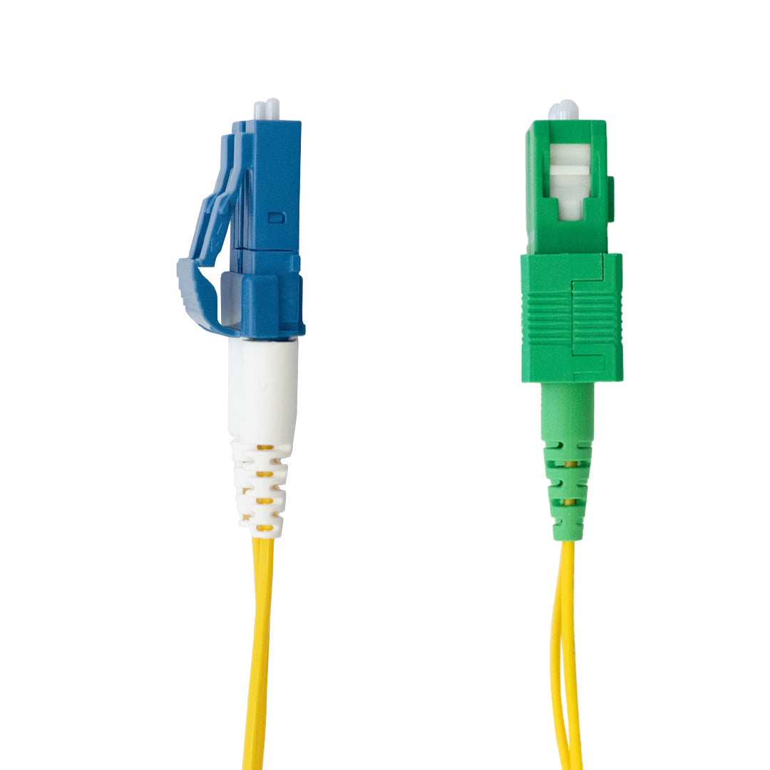 OS2 Singlemode Duplex LC to SC/APC 9 Micron - Fiber Optic Patch Cable - 1.2mm Jacket - OFNR - Image 3
