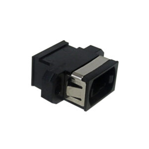 MPO Fiber Coupler for Straight Wiring (Key Up Key to Down) Panel Mount, Black