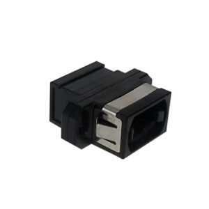 MPO Fiber Coupler for Cross Wiring (Key Up to Key Up) Panel Mount, Black