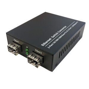 Gigabit Ethernet Fiber Optical Media Converter, 2 x 10/100/1000Base-TX & 2 x 1000Base-FX Ethernet Switch