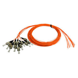 3m ST/PC 12-Fiber OM2 Multimode Simplex 50 micron - 900um Pigtail - Orange