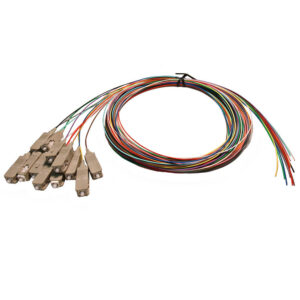 3m SC/PC 12-Fiber OM2 Multimode Simplex 50 micron - 900um Pigtail - Color Coded