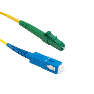 OS2 Singlemode Simplex LC/APC to SC/UPC 9 Micron - Fiber Optic Patch Cable - 2mm Jacket - LSZH/OFNR
