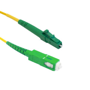 OS2 Singlemode Simplex LC/APC to SC/APC 9 Micron - Fiber Optic Patch Cable - 2mm Jacket - LSZH/OFNR