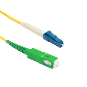 OS2 Singlemode Simplex LC/UPC to SC/APC 9 Micron - Fiber Optic Patch Cable - 2mm Jacket - LSZH/OFNR