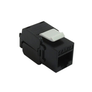 RJ45 Cat6a Slim Profile 180 Degree Jack, 110 Punch-Down Style or Tool-Less