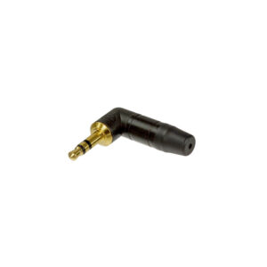 Neutrik 3.5mm Right Angle Stereo Plug - Black with Gold Pins