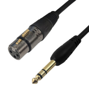 XLR 3-pin Female to 1/4 Inch TRS Male Balanced Cable