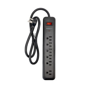 6 Outlet 900J Surge Protector - 45 Degree Angle 5-15P Plug – Circuit Breaker