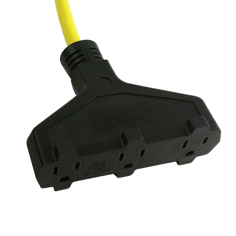 2ft 5-15P GFCI Plug to Triple Tap 5-15R Adapter - SJTW - Image 2